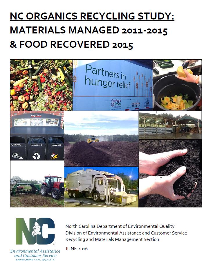 NC Organics Recycling Study: Materials Managed 2011-2015 & Food Recovered 2015