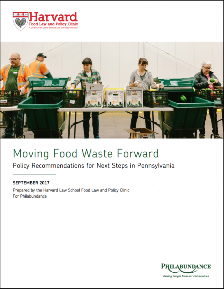 Moving Food Waste Forward: Policy Recommendations for Next Steps in Pennsylvania