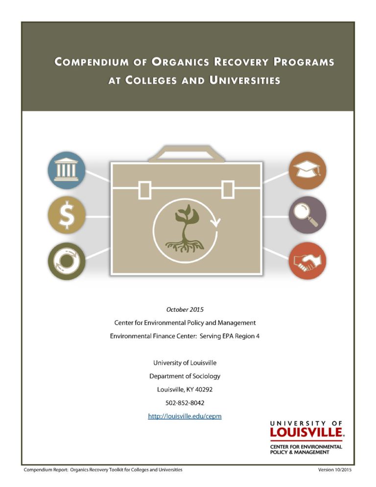 Compendium of Organics Recovery Programs at Colleges and Universities (in the Southeastern United States)